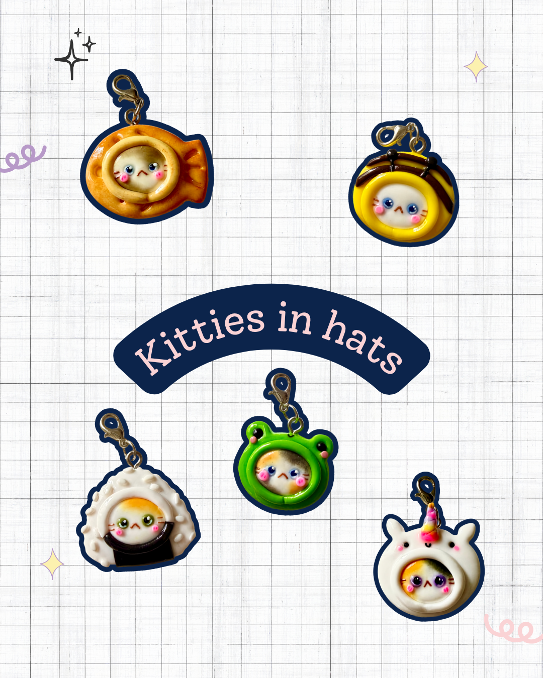 Kitties in hats series