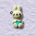 Bunny on a dress charm