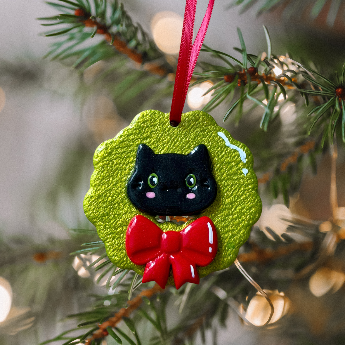 Handmade Christmas Cat Ornament *PRE ORDER* (shipped on 2nd Nov.)