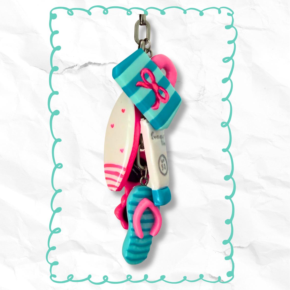 'Azure Pop' Bag Charm