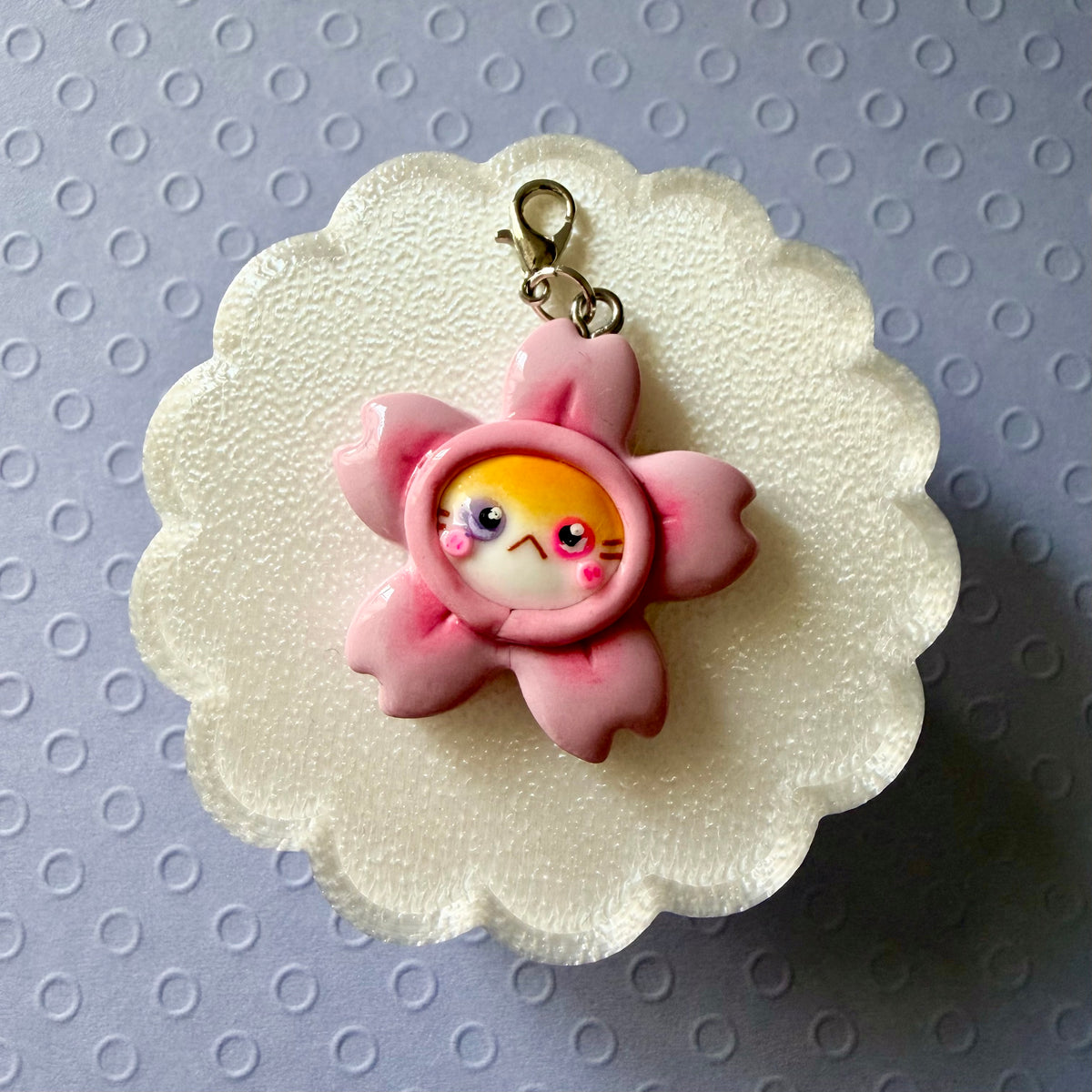 Sakura Hat Cat charm