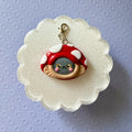 Mushroom Hat Cat charm