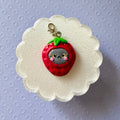 Strawberry Hat Cat charm