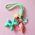 'Mint and Pink Sweets' wrist strap keychain