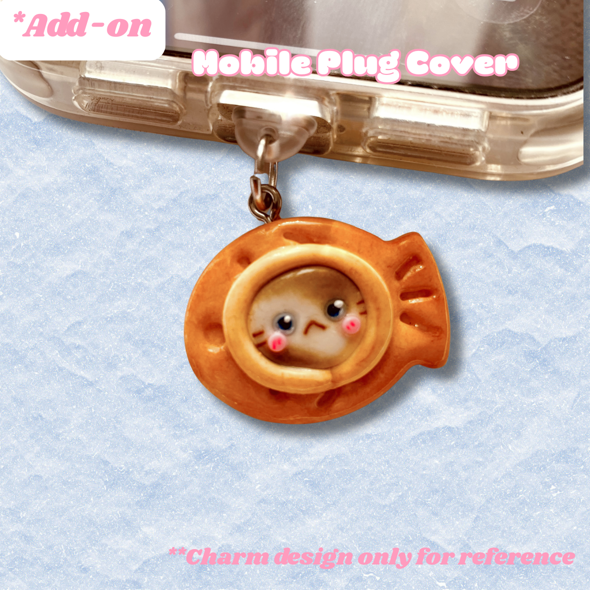 Bear Hat Cat charm